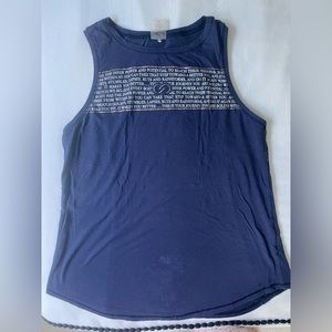 CALIA by Carrie Underwood NAVY positivity tank - size S